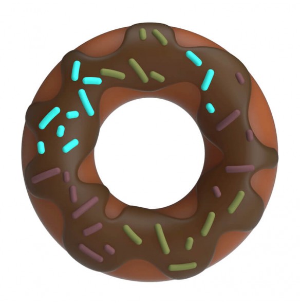 PRETTY LOVE - Choco Super Donut Cock Ring (Brown) PRETTY LOVE - Choco Super Donut Cock Ring (Brown)